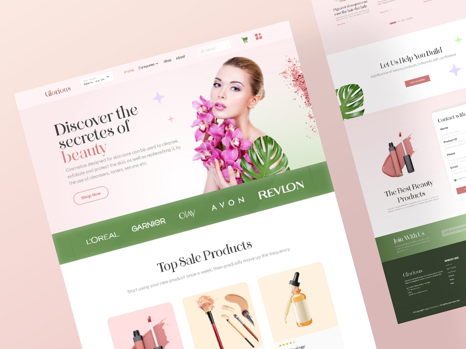 Premium Beauty Brand Landing Page By Asiq M. For Netro Systems On Dribbble