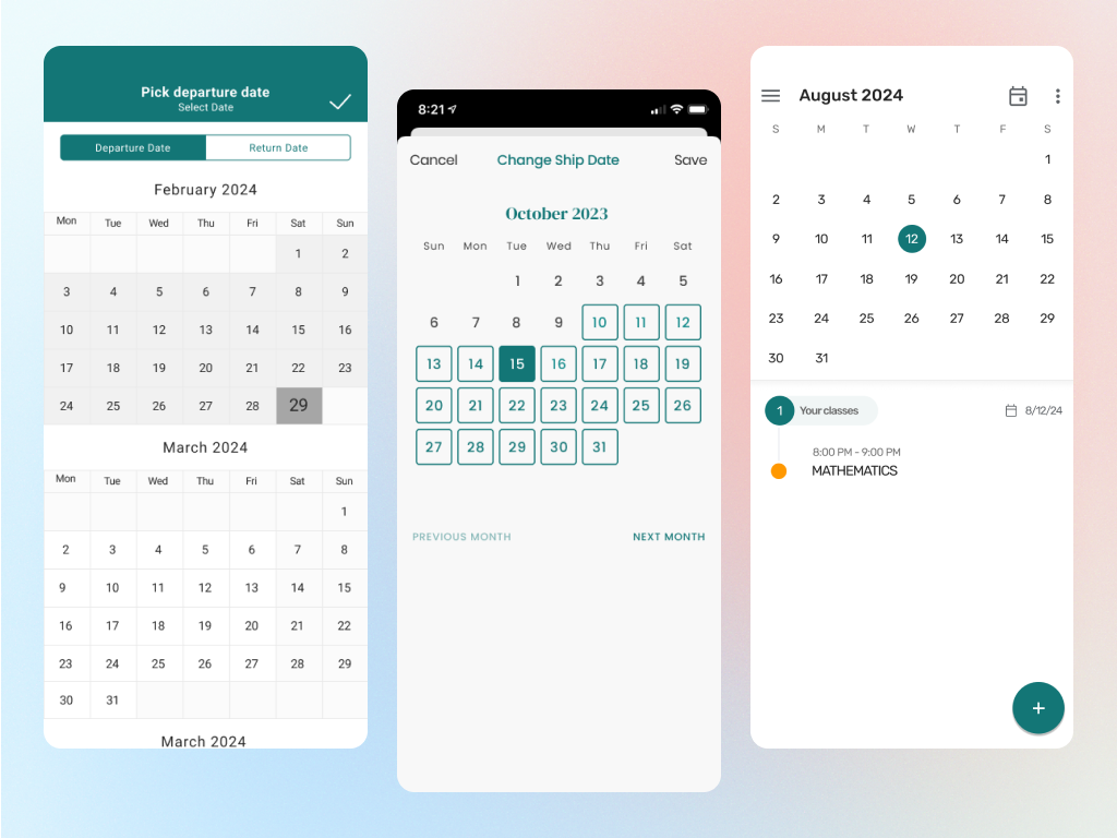 Calendar in Different Scenarios andriod app calendar graphic design graphic designer interface design mobile app mobile design saas ui ui design ui designer uiux ux ux design ux designer uxui visual design visual designer