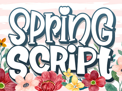 Spring Script Font vibrant title text