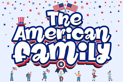 The American Family Font artistic expression