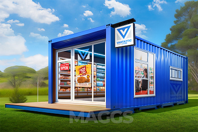 Cargo Container Convenience Store Design cargo container con·ven·ience design graphic design graphicdesign store