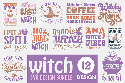 Halloween Witch SVG PNG Bundle 3d animation app branding design graphic design illustration logo ui vector