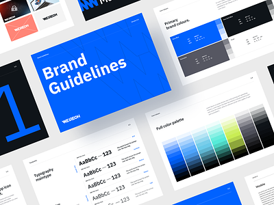 Westech Solution Brand Guideline Design | Brand Identity blue brand brand deck brand guideline brand identity brandguideline branding color palette creative graphic design logo style guide typography