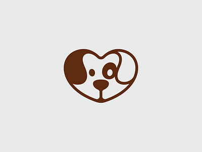 Lovely dog brand branding design dog elegant graphic design heart hire illustration inquiry logo logotype love lovely mark minimalism minimalistic modern pet sign