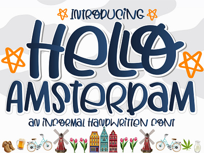 Hello Amsterdam Font dutch inspired font