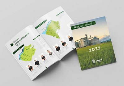 Rapport annuel 2022 - Covris agriculture annual report graphic design page layout print