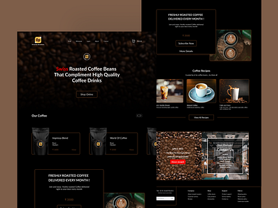 Javajolt Roasters beans selling beans website coffee coffee beans coffee website design ui ui design uiux design ux ux design webdesign