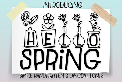 Hello Spring Font typographic expression