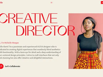 Creative Designer Landing Page daily ui design designer landing page ui uiux web design