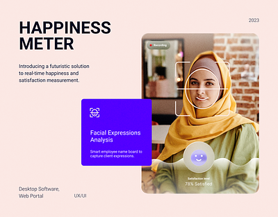 Happiness Meter - UX/UI MVP app design dashboard facial happiness meter product design software uae ui user experience ux