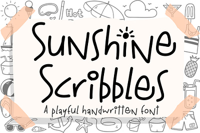 Sunshine Scribbles Font unique characters