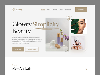 Beauty Product Shop Website branding ecommerce resposive design ui