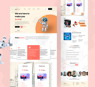 RoboSphare design robosphare software software selling software selling website ui ui design uiux design ux ux design web design website design