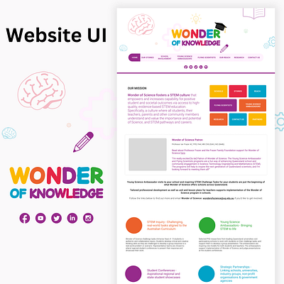 Educational Website UI educational figma logo science ui web ui website