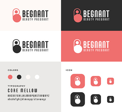 Begnant - Beauty pregnant Logo design . animation app art branding design graphic design icon illustration illustrator logo minimal symbol typography ui ux vector web