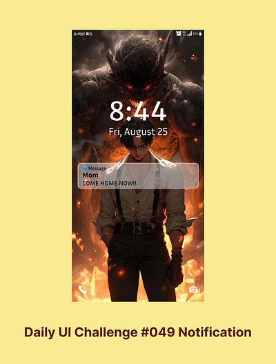 Daily UI Notification #049 dailyui levi ackerman mobileapp notification ui uidesign uiux ux uxdesign