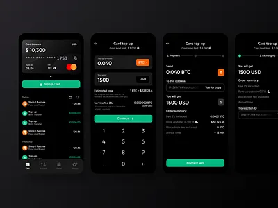 Crypton Cards Screens animation binance btc crypto app eth finance app invest app mobile app ui user experience ux