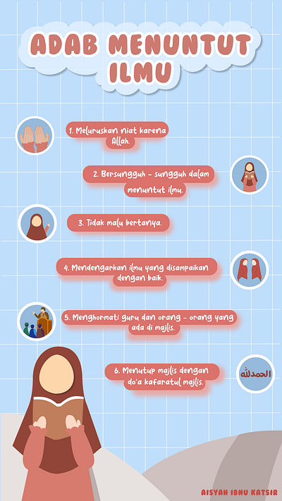 Infographic Design blue ethics infographic muslimah studying