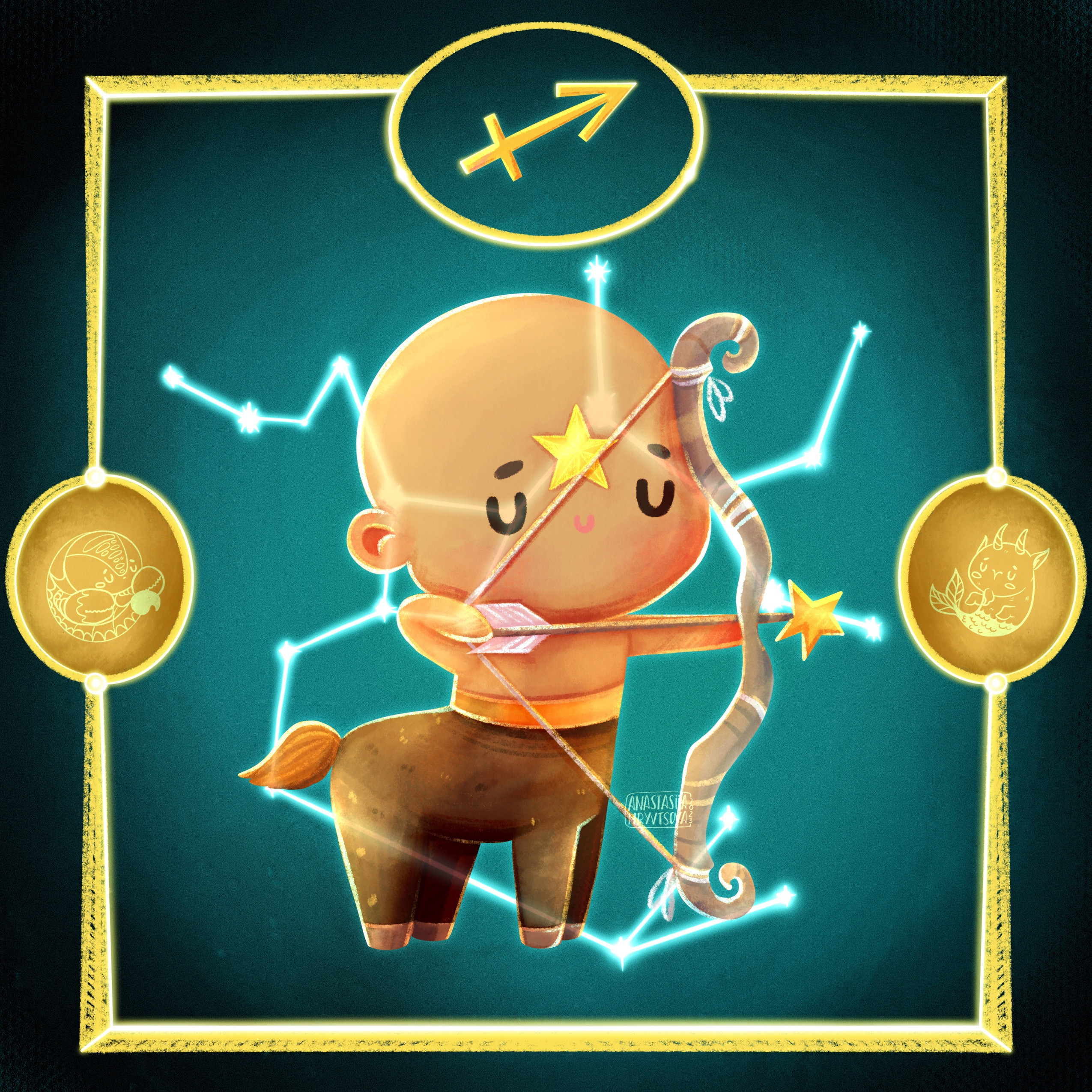 Zodiac Character Design - Sagittarius art children illustration illustration illustrator kid art procreate raster illustration sagittarius sign zodiac