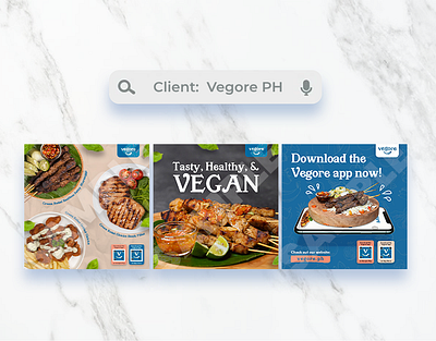 Square Graphics for Vegore PH [2023] ads advertisement advertising design food graphic design graphics marketing social media social media post vegan