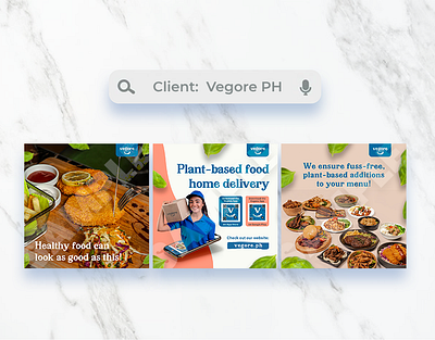 Square Graphics for Vegore PH [2023] ads advertisement advertising design food graphic design graphics marketing social media social media post vegan