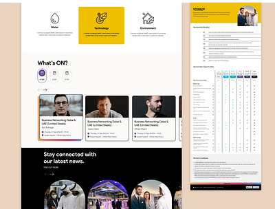 Large-Scale Event Website colorful events light mode neat price plan speakers stylish ui usability ux web trends website yellow