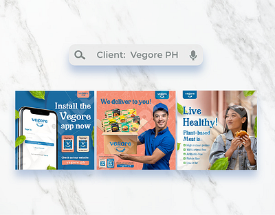 Square Graphics for Vegore PH [2023] ads advertisement advertising design food graphic design graphics marketing social media social media post vegan