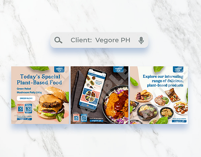 Square Graphics for Vegore PH [2023] ads advertisement advertising design food graphic design graphics marketing social media social media post vegan