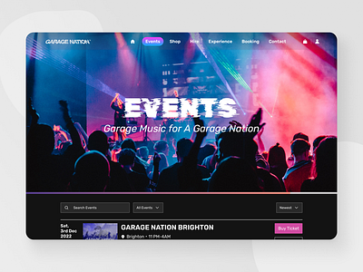Redesign Event-Based Website design event experience interaction design music navigation enhancement practice product design redesign revamp ticket ui user experience ux visual refresh web design