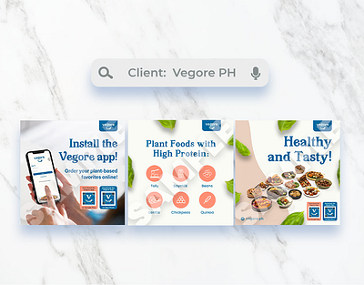 Square Graphics for Vegore PH [2023] ads advertisement advertising design food graphic design graphics marketing social media social media post vegan