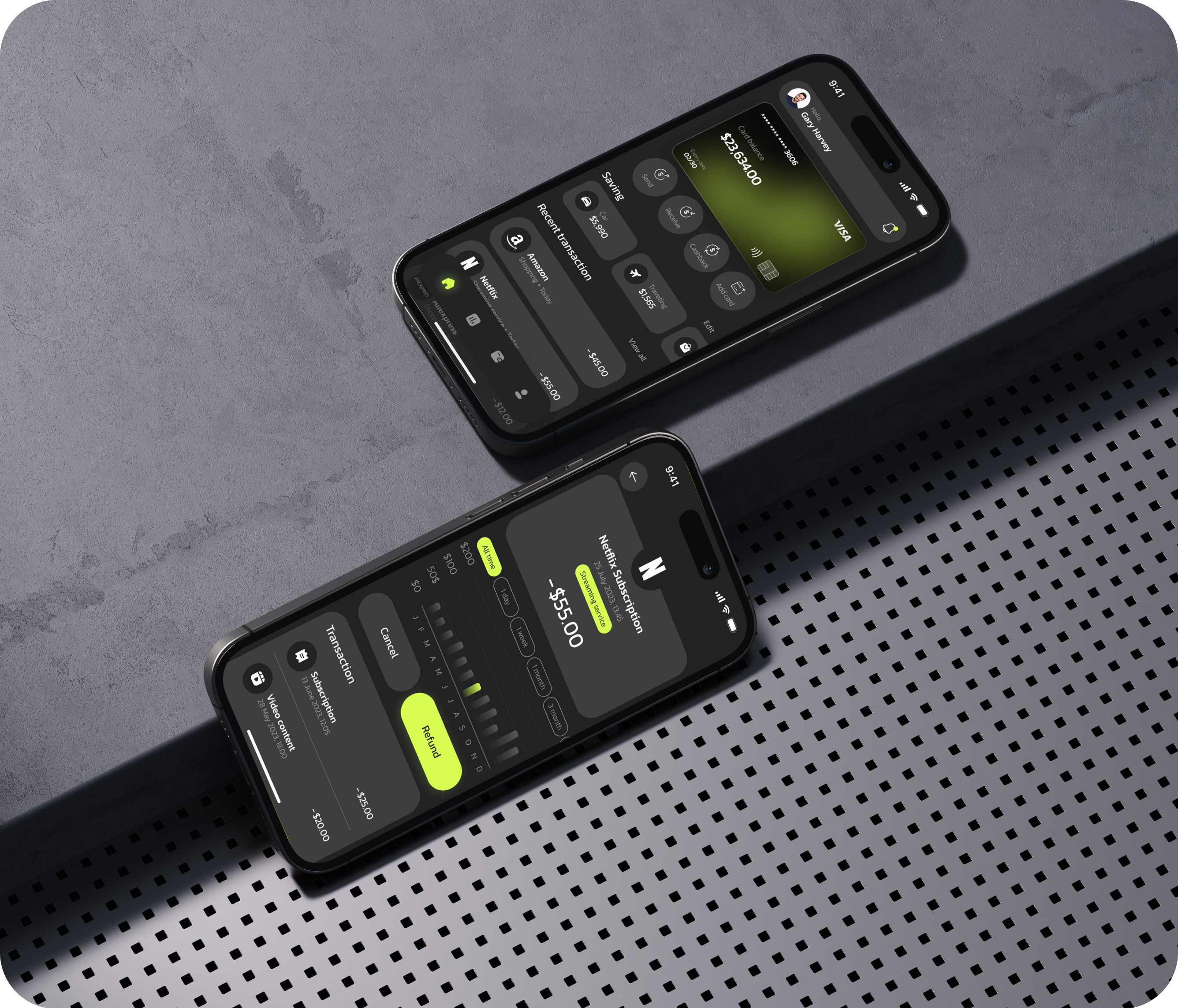 Example of Fin Tech Mobile App UI UX Design