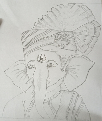 "Divine Strokes: Sketching Lord Ganesh" lord ganesh sketching vinayak