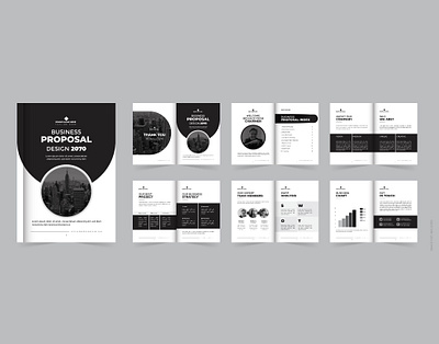 Bi-Fold Brochure Template Design For Multipurpose Use. graphic design proposal design