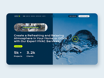 HeatWave Solutions Website Landing Page UIUX Design design figma landingpage macbook mockup minimal mockup ui ux website