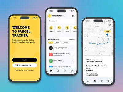 Parcel Tracker App: SaaS Development and Intuitive UX/UI app branding finland graphic design motion graphics saas software software development ui ux