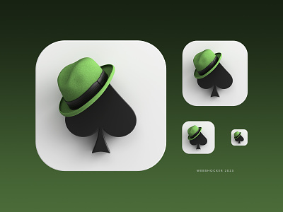 Poker app icon 3d android app design game icon icon design ios mobile poker render webshocker website