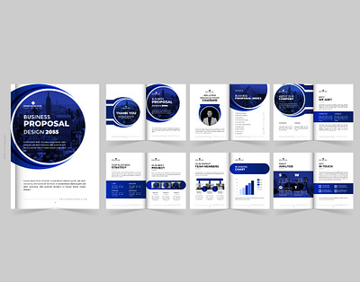 Business Proposal Bi-Fold Brochure Template Design. graphic design proposal design
