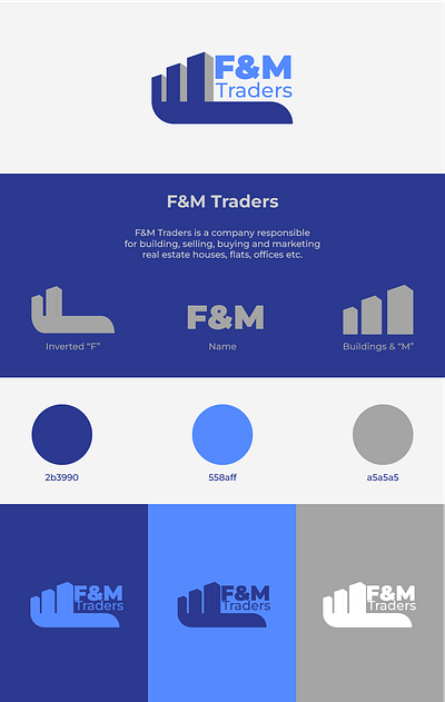 F&M Building and Marketing logo. adobe branding building color designs graphic design illustrator logo logodesign photoshop vector