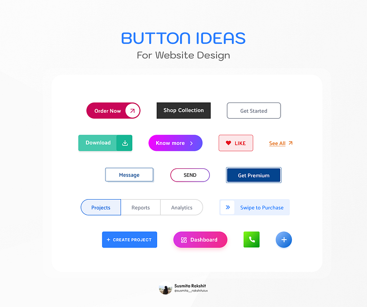 Button Ideas | Website Design by Susmita Rakshit on Dribbble