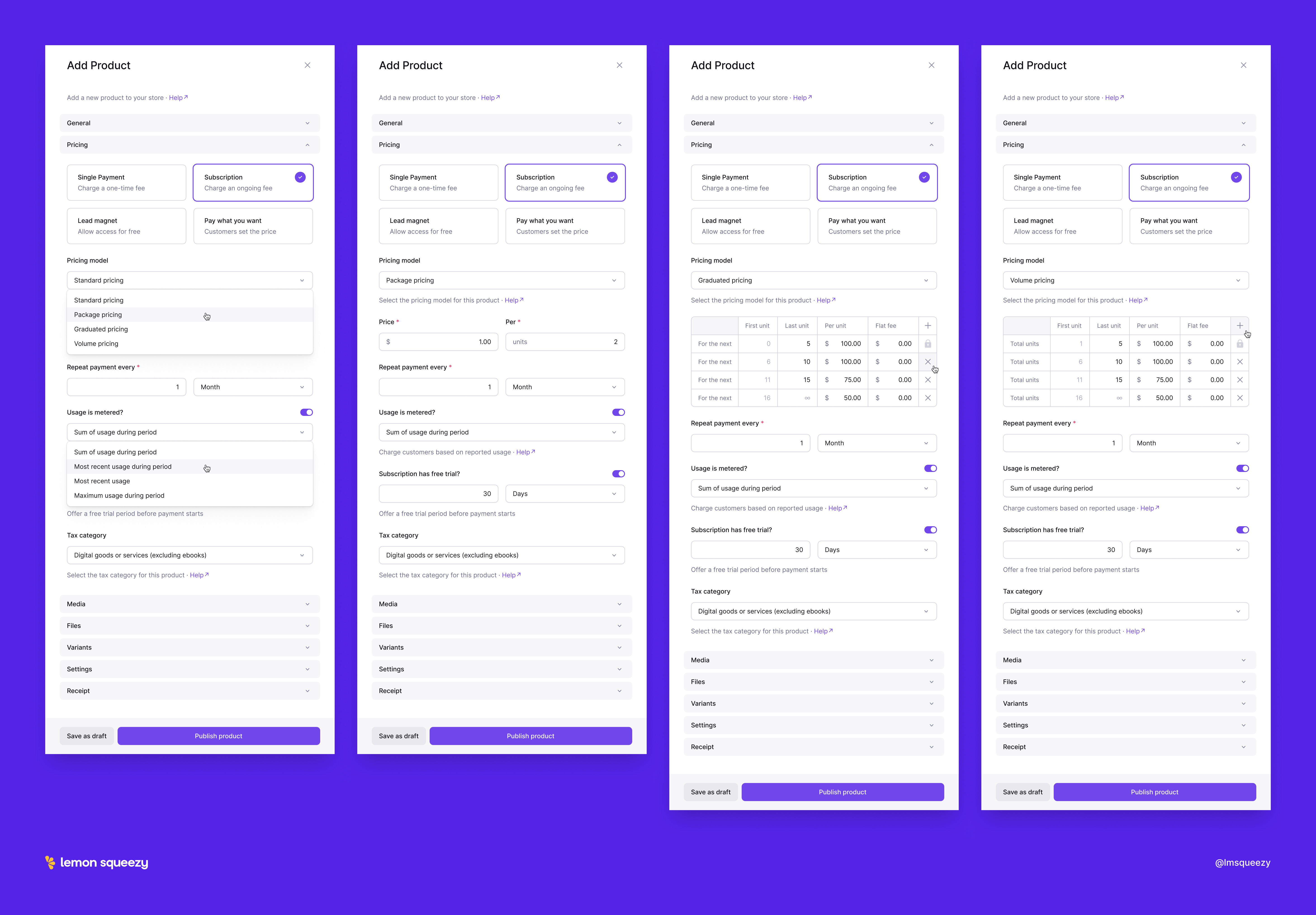 Usage-based billing app billing clean clean ui ecommerce minimal subscriptions ui ux