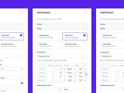 Usage-based billing app billing clean clean ui ecommerce minimal subscriptions ui ux