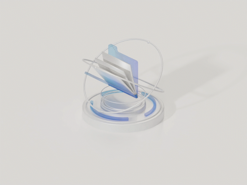 Glass wind icon dynamic effect motion graphics
