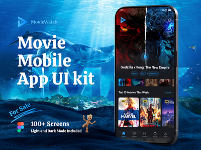 Movie Streaming App, UI Kit app app design clean design design mobile mobile app mobile app design mobile design mobile ui modern design movie movie app movie streaming netflix streaming app ui ui design uidesign ux uxdesign