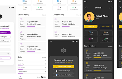 Edtech App UI Design design edtech app ui design mobile app mobile app ui ui uiux design