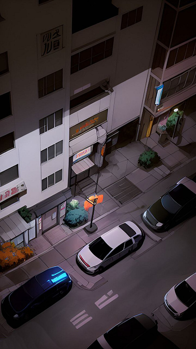Night street illustration