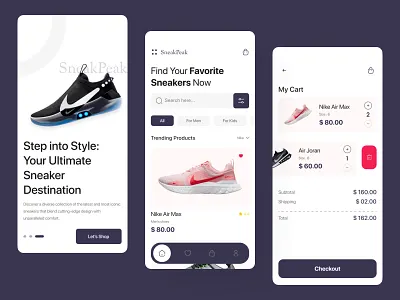 Sneakers App app app design app inspiration appui design shoes store app sneakers sneakers app sneakers app dribbble sneakers mobile ui ui uiux