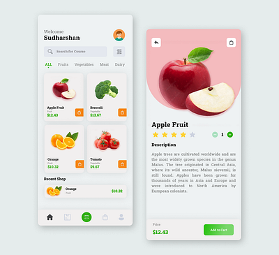 The Organic Table animation foodblog fruits onlinesite organic ui uiux ux vegetables