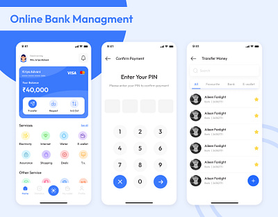 ONLINE BANK APP application bank app bank uio design landing page management mobile app ui ux