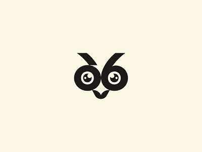 6wl - 4 6 adobe illustrator bird black and white bold branding design eyes face flat design graphic design logo mark minimal minimalism negative space owl typography vector