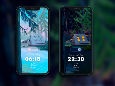 Day/Night day illustration night phone screenshot time wallpaper